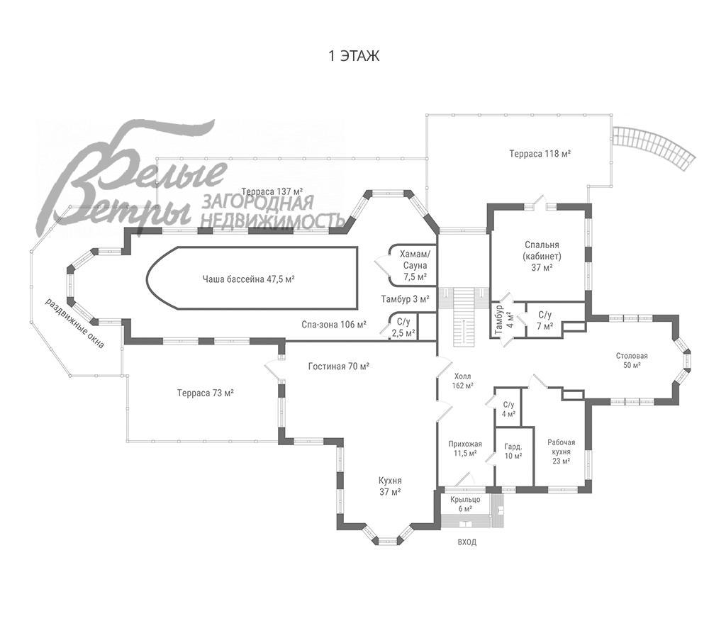 Дом Бельгийская Деревня к/п Летово id 102-314 планировка1