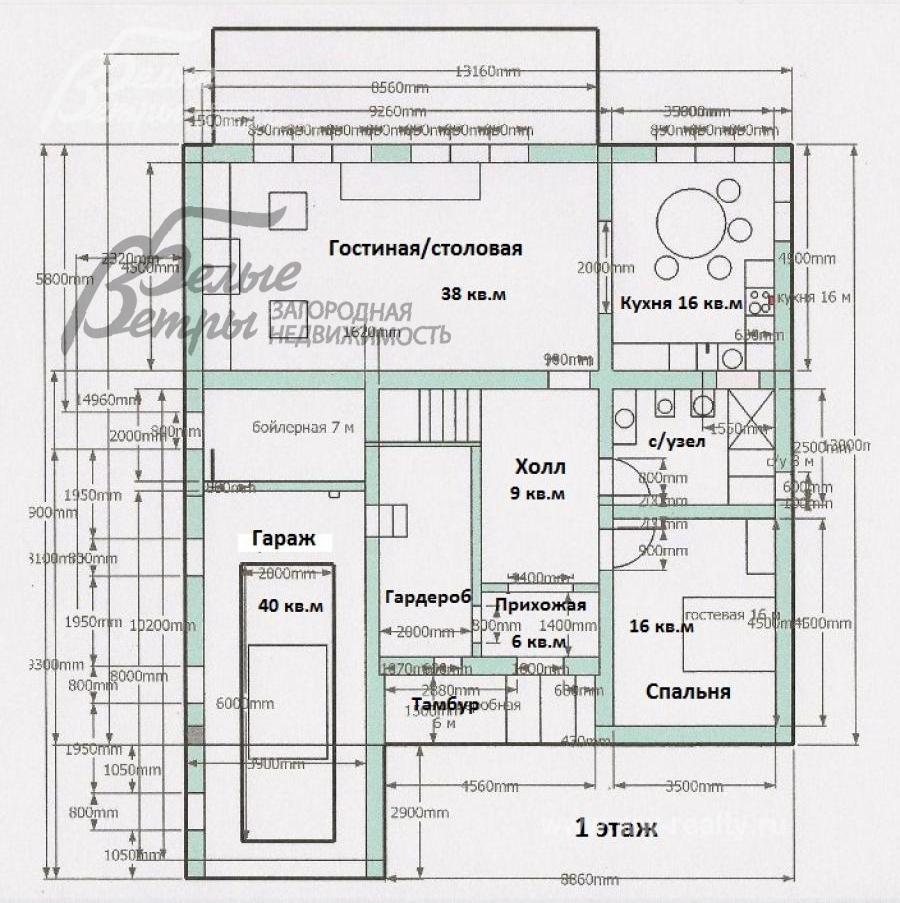 Дом Рассвет к/п Столбово id 176-007 планировка0