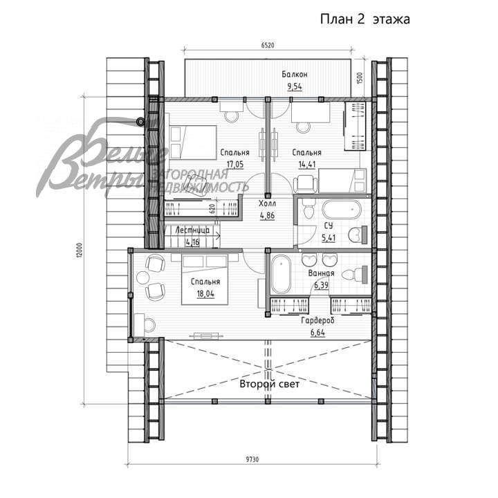 Дом Плёсково КП  id 732-705 планировка1