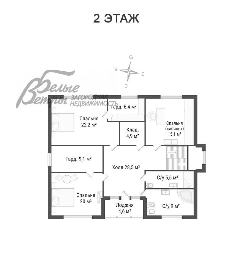 Дом Воскресенское  id 135-413 планировка2