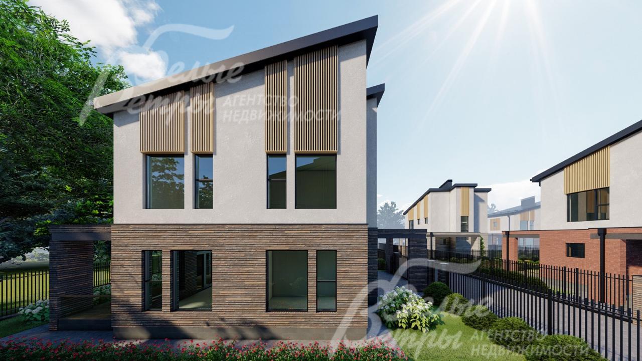 Дом стоит на облагороженном компактном придомовом участке (рендер)