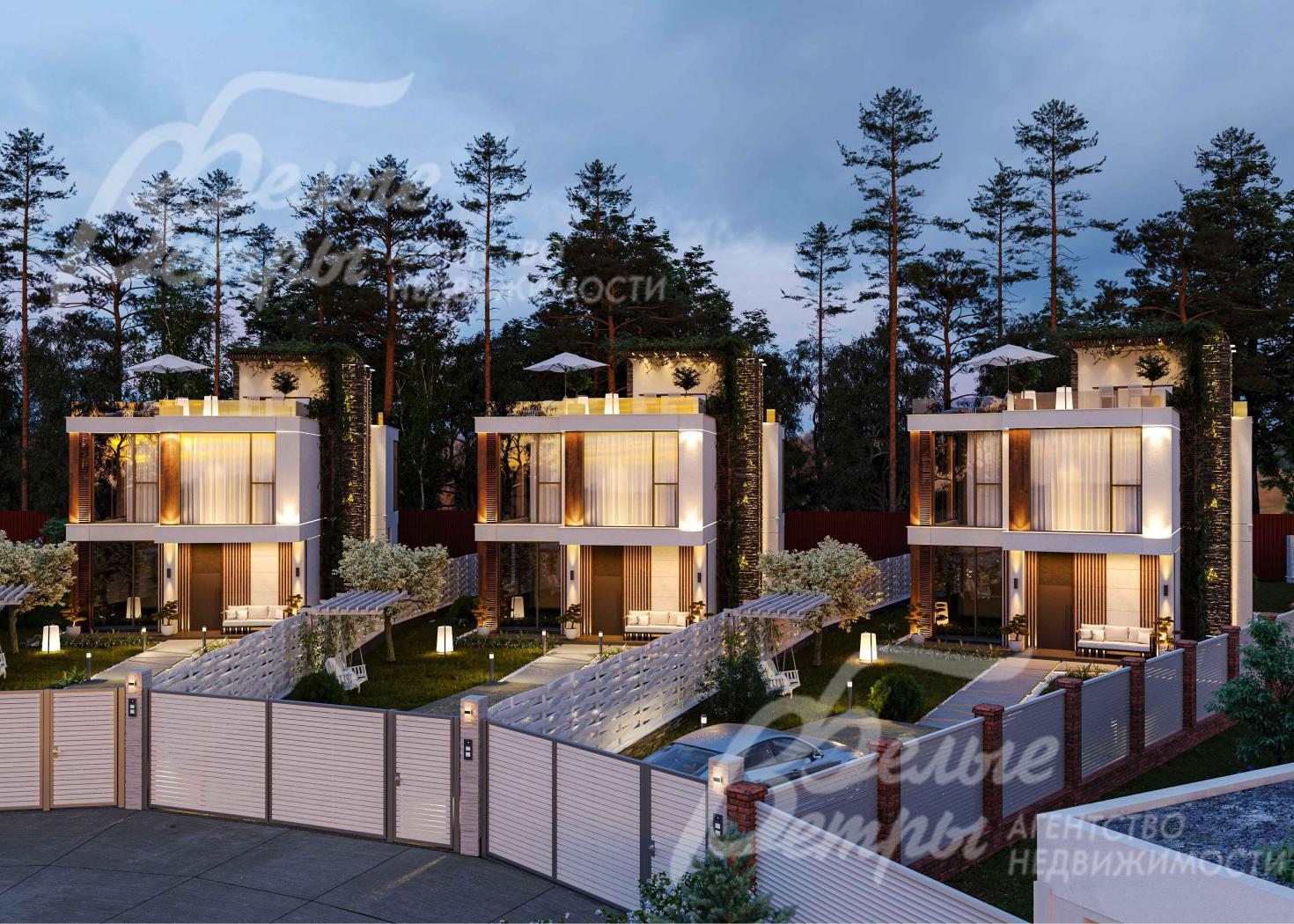 Соседствующие дома соответствуют единому архитектурному стилю