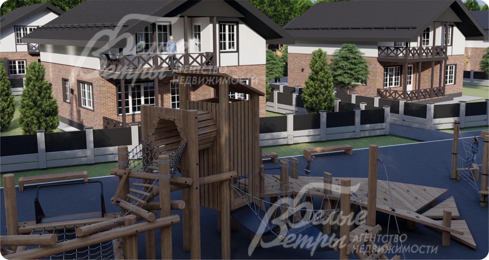 Детская площадка в поселке Баварские Поляны.