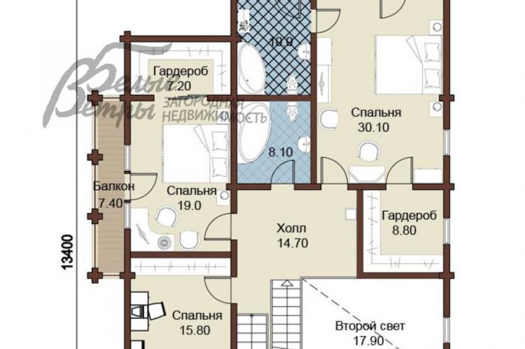 Дом в аренду Шеломово  id 291-005 планировка1
