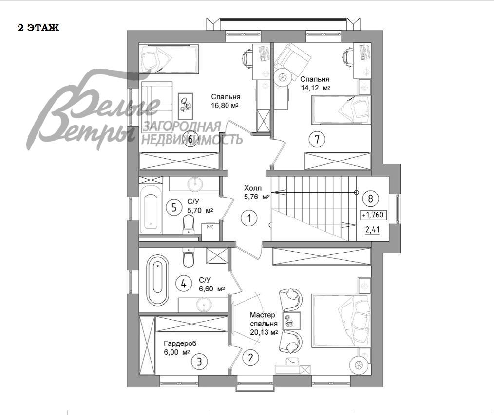 Дом Филатовские Резиденции КП Филатов Луг id 728-703 планировка1