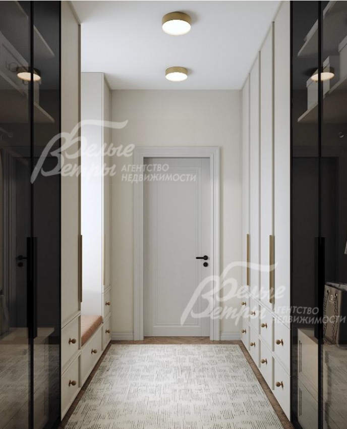 Визуализация. Гардеробная в мастер-блоке