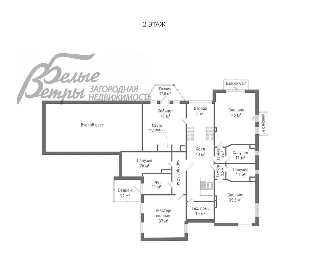 Дом Бельгийская Деревня к/п Летово id 102-314 планировка2