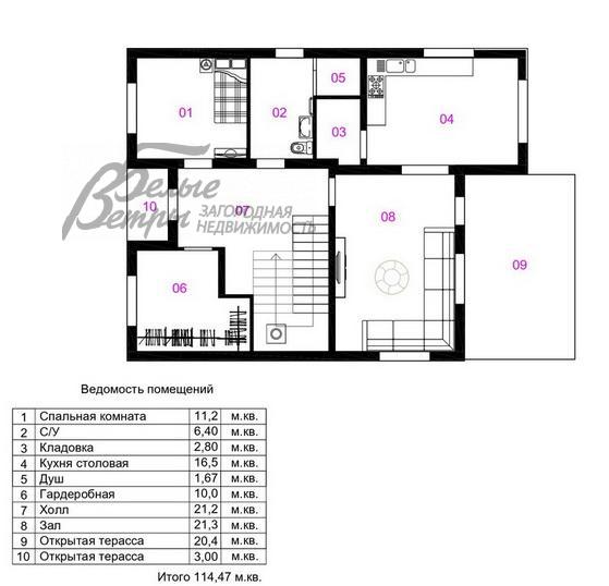 Дом Лесное Озеро к/п Кузенёво id 131-957 планировка0