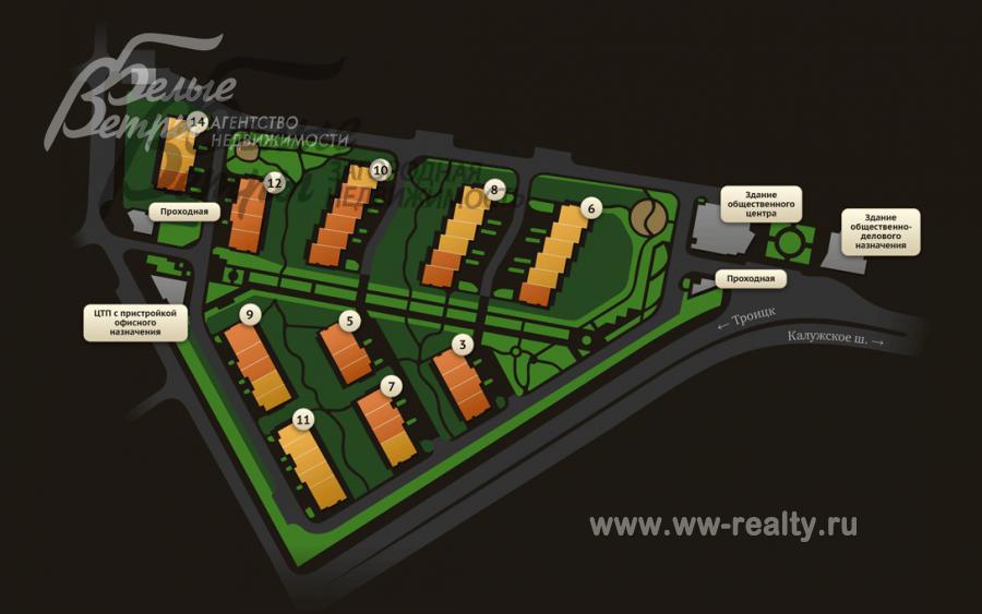 Таунхаус Сосны к/п Троицк id 395-701 планировка0