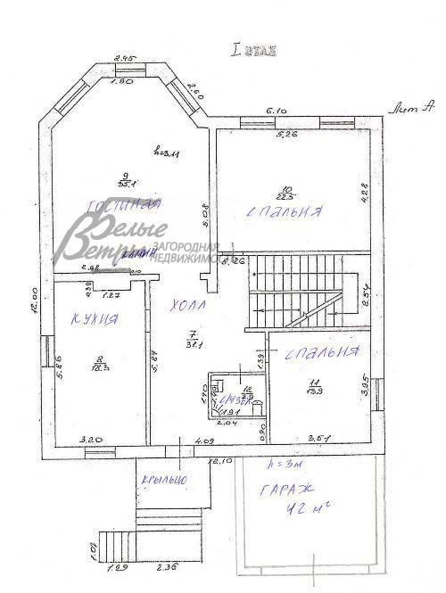 Дом в аренду Летово  id 383-002 планировка1