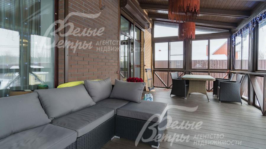 Крытая застекленная терраса площадью 23 кв.м