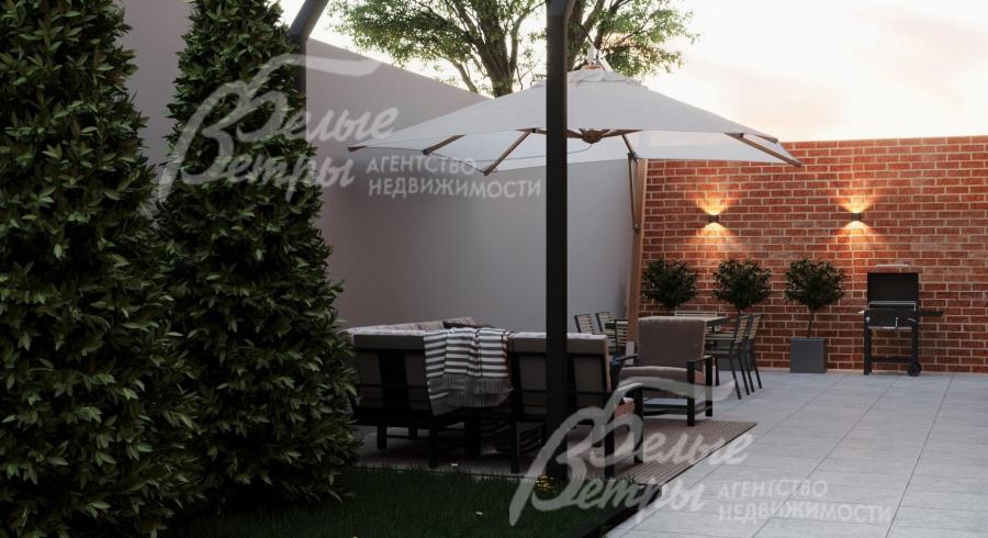 Зона отдыха за домом (визуализация) 