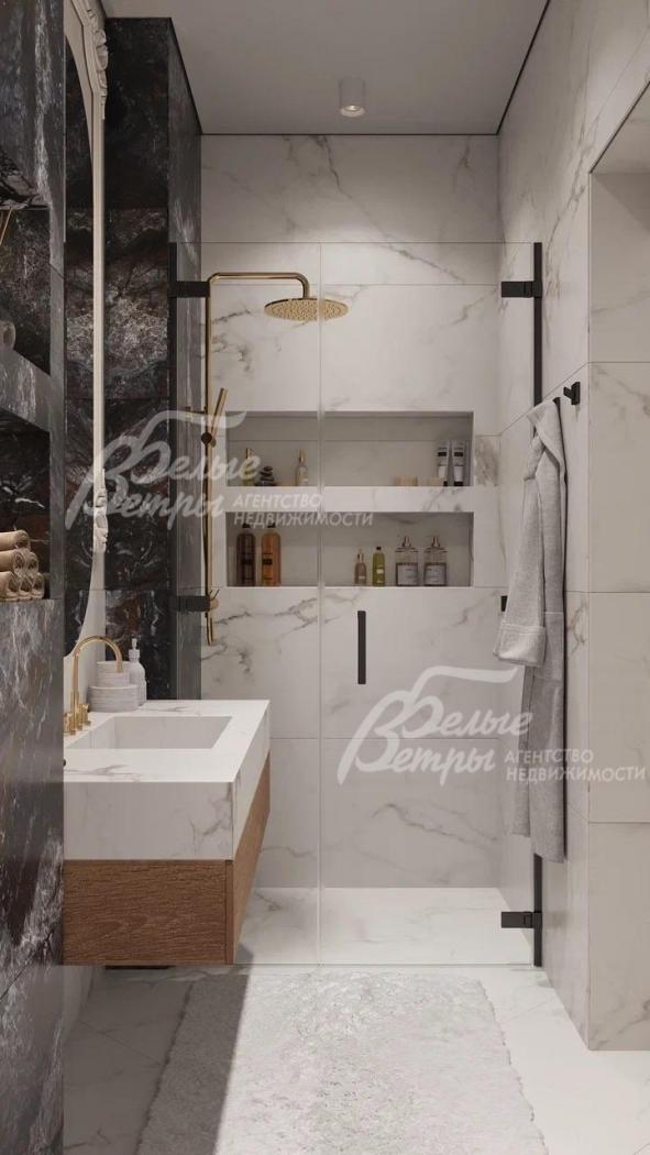 Визуализация. Санузел в спальне на втором этаже