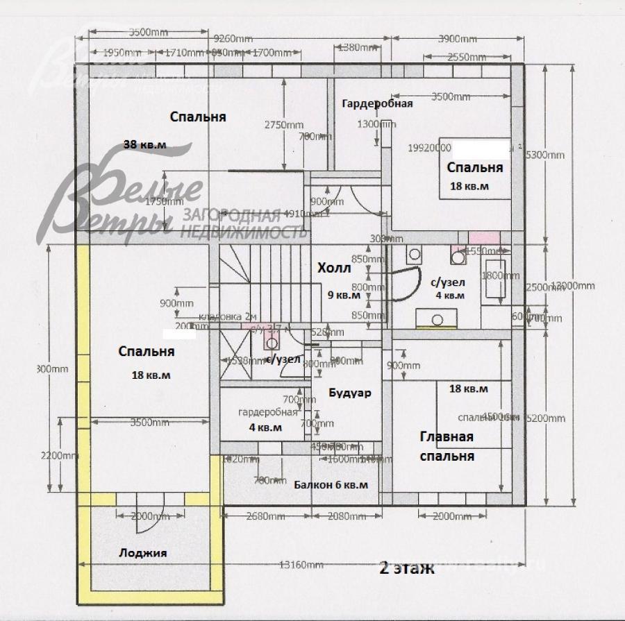 Дом Рассвет к/п Столбово id 176-007 планировка1