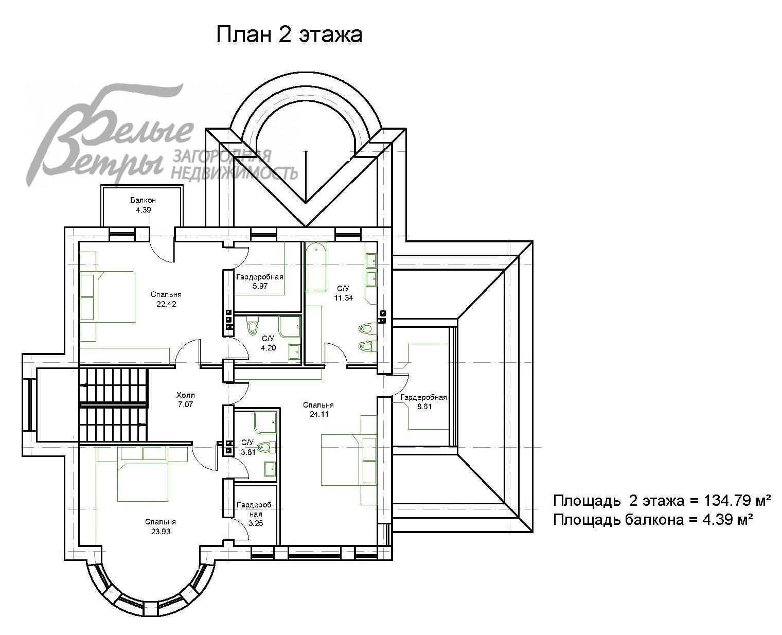 Дом Ильичевка к/п Ильичевка id 110-767 планировка1
