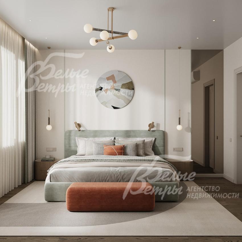 Визуализация интерьера спальни-3