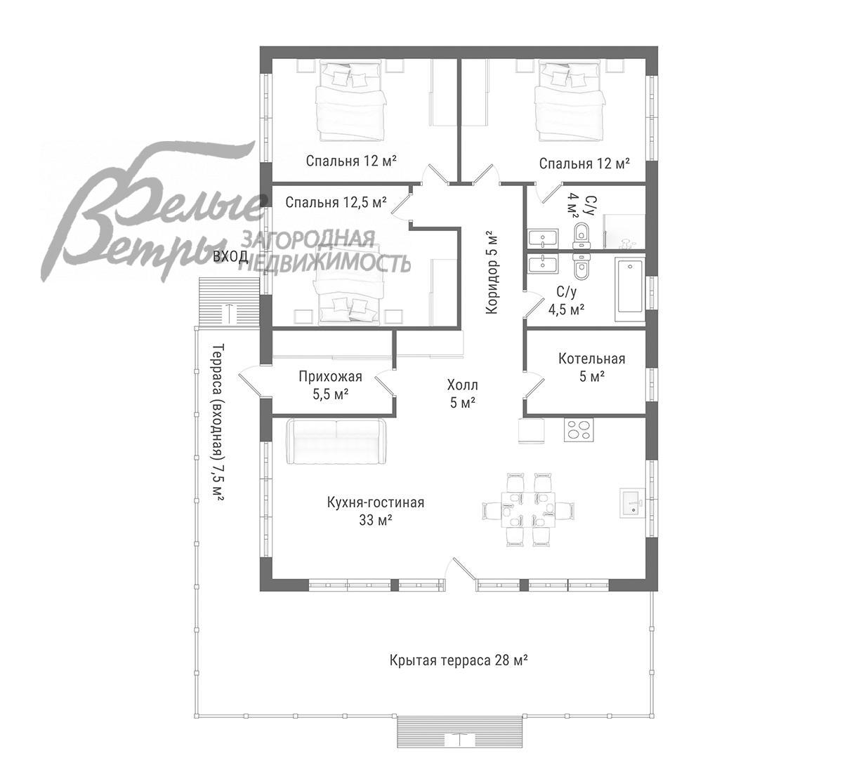 Дом Чистые Пруды-2 к/п Птичное id 175-407 планировка0